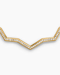 Zig Zag Stax™ Necklace in 18K Yellow Gold with Diamonds, 5mm
