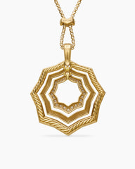 Zig Zag Stax™ Pendant Necklace in 18K Yellow Gold with Diamonds, 38mm