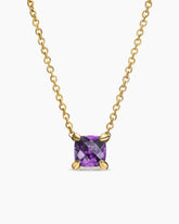 Micro Chatelaine® Pendant Necklace in 18K Yellow Gold with Amethyst, 5mm