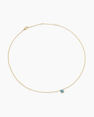Micro Chatelaine® Pendant Necklace in 18K Yellow Gold with Aquamarine, 5mm