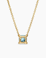 Micro Chatelaine® Pendant Necklace in 18K Yellow Gold with Aquamarine, 5mm