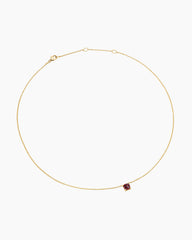 Micro Chatelaine® Pendant Necklace in 18K Yellow Gold with Garnet, 5mm