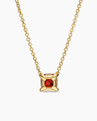 Micro Chatelaine® Pendant Necklace in 18K Yellow Gold with Garnet, 5mm