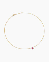 Micro Chatelaine® Pendant Necklace in 18K Yellow Gold with Pink Tourmaline, 5mm