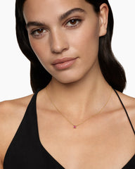 Micro Chatelaine® Pendant Necklace in 18K Yellow Gold with Pink Tourmaline, 5mm