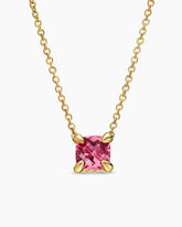 Micro Chatelaine® Pendant Necklace in 18K Yellow Gold with Pink Tourmaline, 5mm