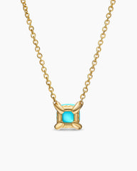 Micro Chatelaine® Pendant Necklace in 18K Yellow Gold with Turquoise, 5mm