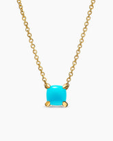 Micro Chatelaine® Pendant Necklace in 18K Yellow Gold with Turquoise, 5mm