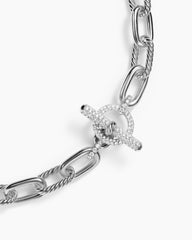 DY Madison® Toggle Chain Necklace in Sterling Silver with Diamonds, 11mm