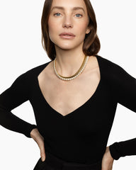 Crossover Trio Collar Necklace in 18K Yellow Gold with Diamonds, 16.5mm