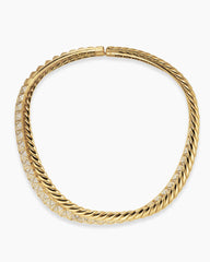 Crossover Trio Collar Necklace in 18K Yellow Gold with Diamonds, 16.5mm