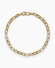 DY Madison® Chain Necklace in 18K Yellow Gold with Diamonds, 11mm