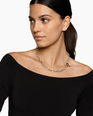 DY Madison® Toggle Chain Necklace in Sterling Silver with 18K Yellow Gold, 8.5mm