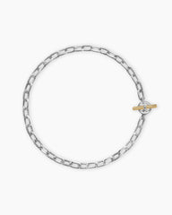 DY Madison® Toggle Chain Necklace in Sterling Silver with 18K Yellow Gold, 8.5mm