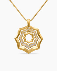 Zig Zag Stax™ Pendant Necklace in 18K Yellow Gold with Diamonds, 28mm