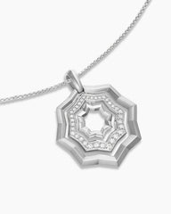 Zig Zag Stax™ Pendant Necklace in Sterling Silver with Diamonds, 28mm