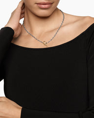 DY Madison® Toggle Chain Necklace in Sterling Silver with 18K Yellow Gold, 3mm