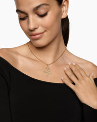 Wisteria® Pendant Necklace in 18K Yellow Gold with Diamonds, 38.2mm