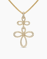 Wisteria® Pendant Necklace in 18K Yellow Gold with Diamonds, 38.2mm
