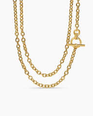 DY Mercer® Double Row Toggle Chain Necklace in 18K Yellow Gold with Diamonds, 8mm