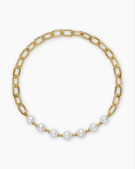 DY Madison® Pearl Toggle Chain Necklace in 18K Yellow Gold, 11mm