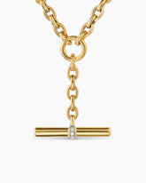 DY Mercer® Petite Toggle Chain Necklace in 18K Yellow Gold with Diamonds, 4.5mm