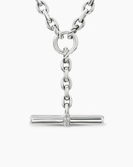 DY Mercer® Petite Toggle Chain Necklace in Sterling Silver with Diamonds, 4.5mm