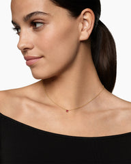 Micro Chatelaine® Pendant Necklace in 18K Yellow Gold with Ruby, 4mm