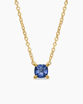 Micro Chatelaine® Pendant Necklace in 18K Yellow Gold with Sapphire, 4mm