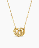 Crossover Trio Chain Necklace in 18K Yellow Gold with Diamonds, 18.5mm