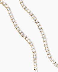 Tennis Necklace in 18K Yellow Gold with Diamonds, 4mm