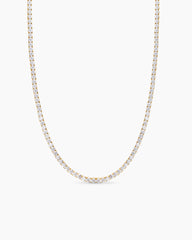 Tennis Necklace in 18K Yellow Gold with Diamonds, 4mm