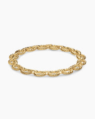 Sculpted Cable Oval Link Necklace in 18K Yellow Gold, 18mm