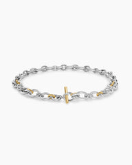 DY Mercer® Chain Necklace in Sterling Silver with 18K Yellow Gold and Diamonds, 8mm