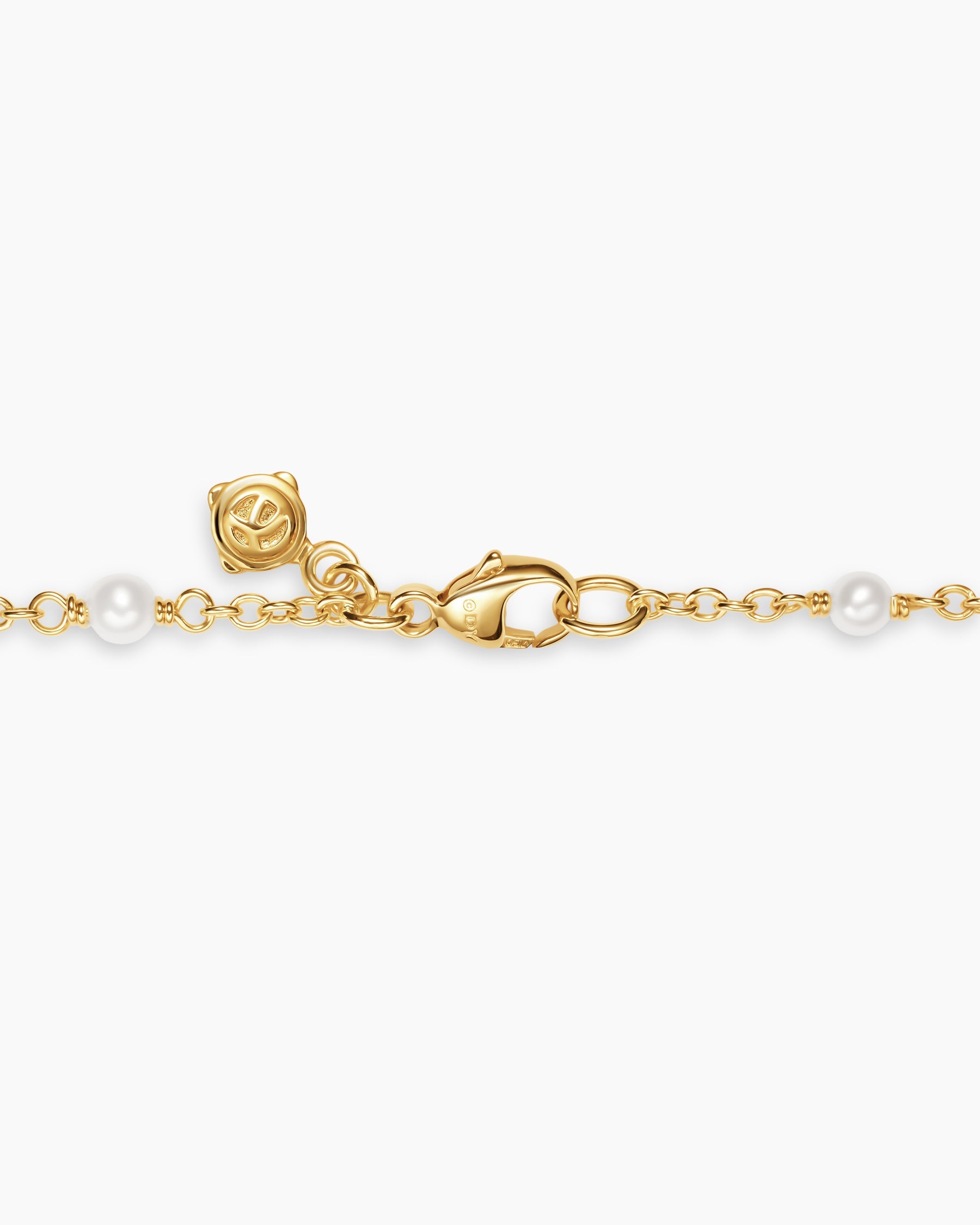 Pearl Classics Station Necklace in 18K Yellow Gold, 3.5mm