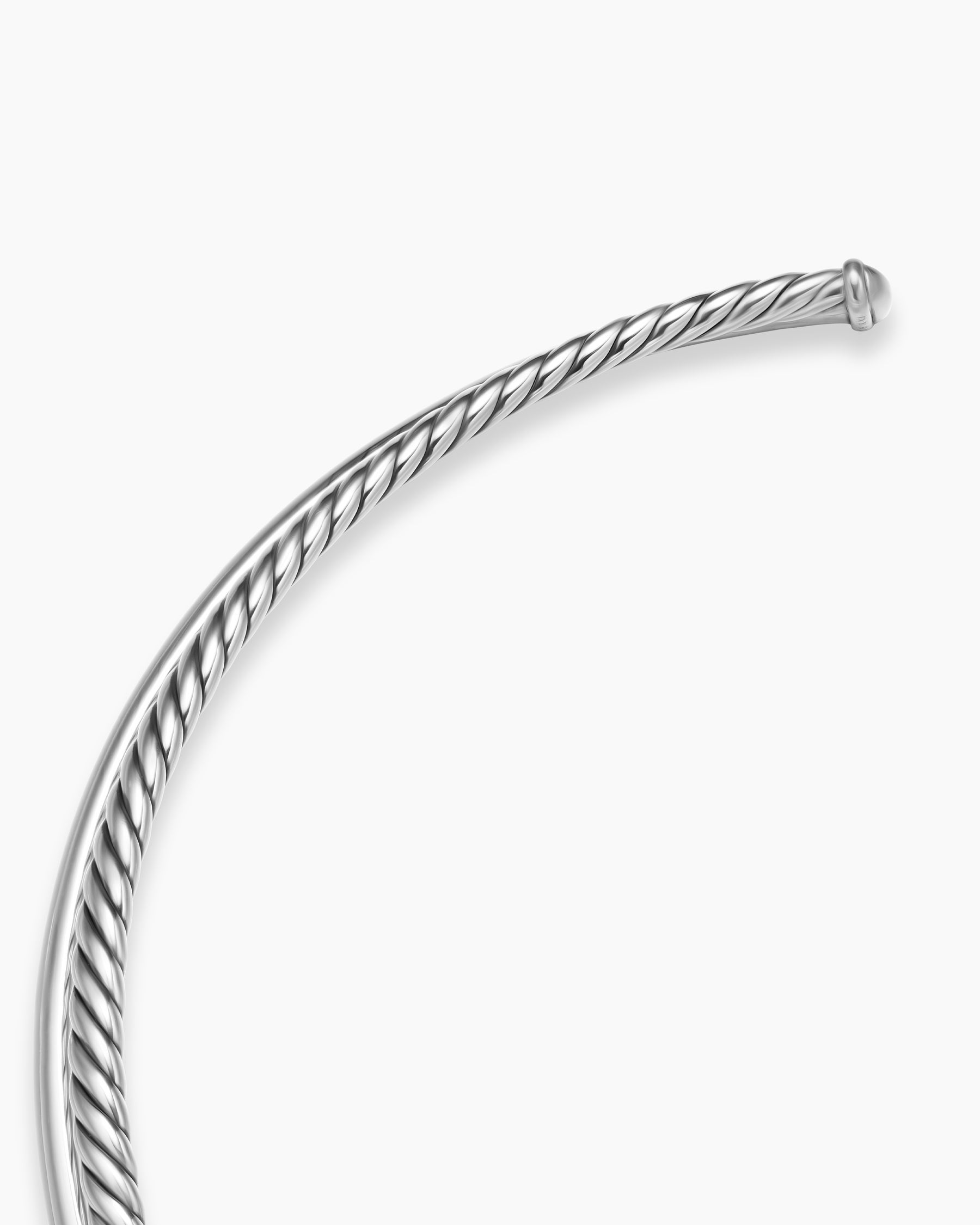 Bold Crossover Collar Necklace in Sterling Silver, 10mm
