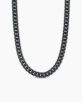 Curb Chain Necklace in Black Titanium, 11.5mm