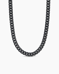 Curb Chain Necklace in Black Titanium, 11.5mm