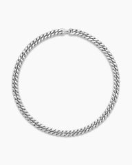 Curb Chain Necklace in Platinum, 11.5mm