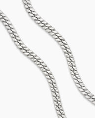 Curb Chain Necklace in Sterling Silver, 11.5mm