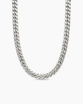 Curb Chain Necklace in Sterling Silver, 11.5mm