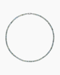 Spiritual Beads Necklace in Sterling Silver with Labradorite, 5mm