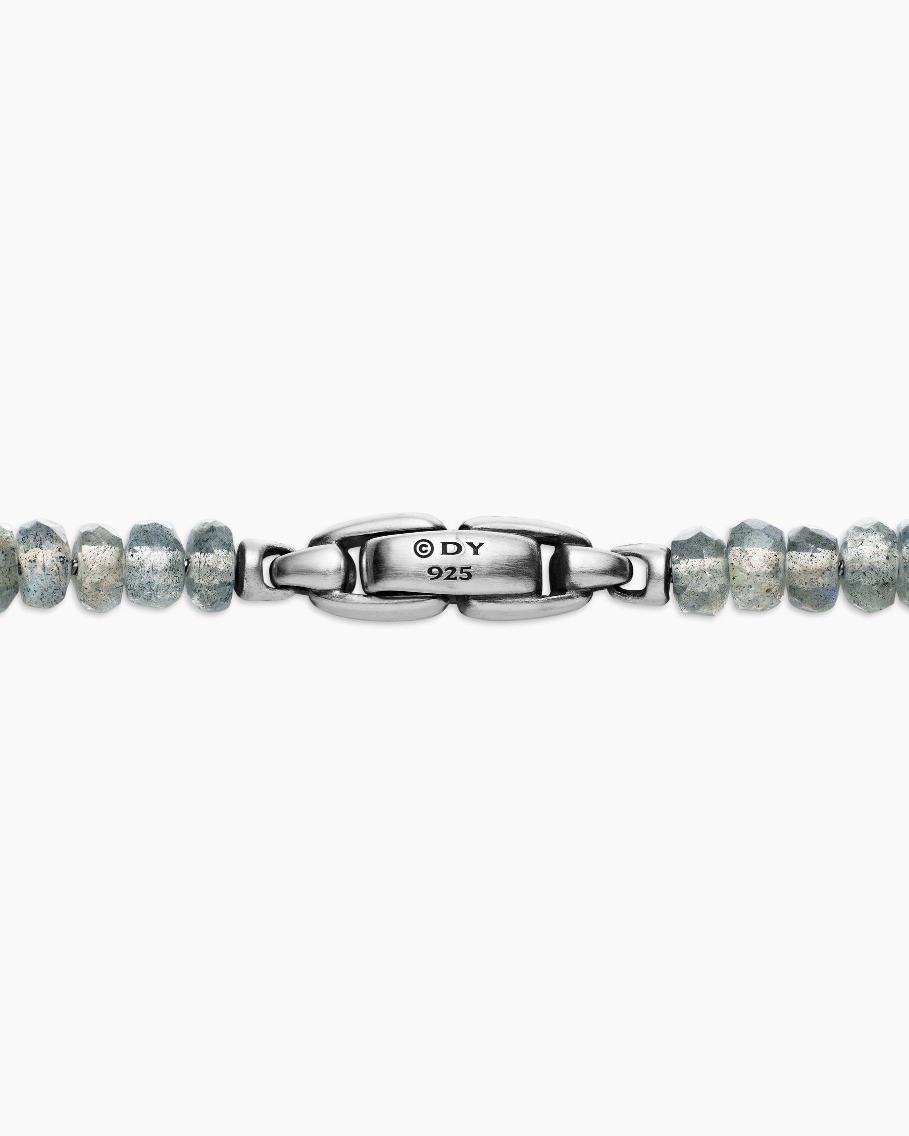 Spiritual Beads Necklace in Sterling Silver with Labradorite, 5mm
