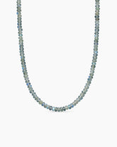 Spiritual Beads Necklace in Sterling Silver with Labradorite, 5mm