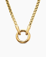 Smooth Amulet Box Chain Necklace in 18K Yellow Gold, 2.7mm
