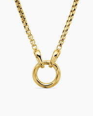 Smooth Amulet Box Chain Necklace in 18K Yellow Gold, 2.7mm