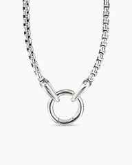 Smooth Amulet Box Chain Necklace in Sterling Silver, 2.7mm