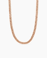 Curb Chain Necklace in 18K Rose Gold, 8mm