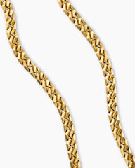 Curb Chain Angular Link Necklace in 18K Yellow Gold, 8.7mm
