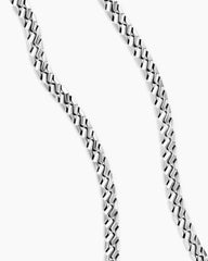 Curb Chain Angular Link Necklace in Sterling Silver, 8.7mm